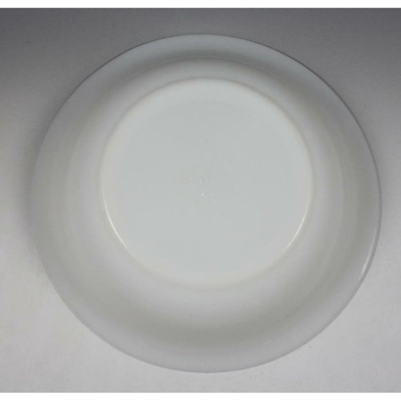 Vintage Crown Corning Opaque White Glass Serving Bowl 9 1/2" Flanged Rim USA - Picture 3 of 6